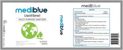 01 MEDIBLUE 500ml Label.jpg 500ml NDC: 76847-301-01 Label - 01 MEDIBLUE 500ml Label